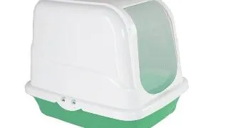 Toaleta pentru pisici Croci Oliver, Cu filtru, verde