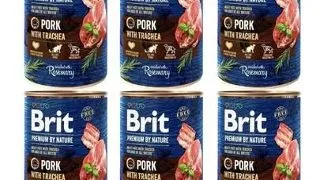 BRIT Premium by Nature 6x400 g set conserve hrana caini, porc si esofag