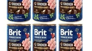 BRIT Premium by Nature Chicken and hearts 6x400 g pui si inimi, hrana naturala caini