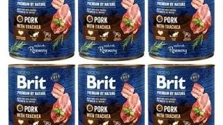 BRIT Premium by Nature Pork with Trachea 6x800 g porc si esofag, hrana umeda caine