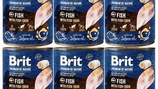BRIT Premium by Nature Fish&Fish Skin 6x800 g alimente umede caini, peste si piele de peste