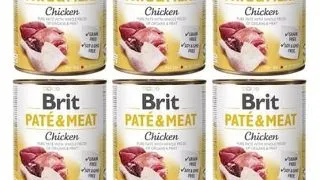 BRIT Pate&amp;Meat chicken 6 x 800 g Hrana pentru caini adulti, pateu cu pui
