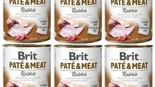 BRIT Pate&Meat rabbit 6 x 800 g Conserva pentru caine, cu iepure