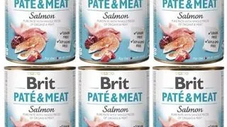BRIT Pate&Meat salmon 6 x 800 g Hrana umeda caine adult, cu somon