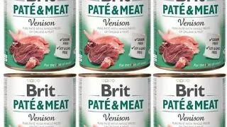 BRIT Pate&Meat venison 6 x 800 g Conserva pentru caine, cu vanat