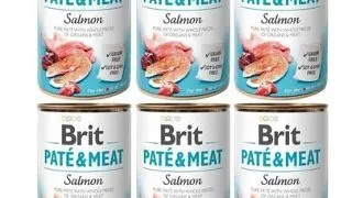 BRIT Pate&Meat salmon 6x400 g pate cu somon pentru caini