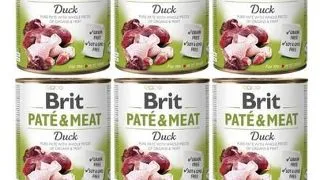 BRIT Pate&Meat Duck 6x800 g pate cu rata, pentru caini