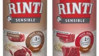 RINTI Sensible vita si orez 6x400 g + miel si orez 6x400 g mix hrana caine