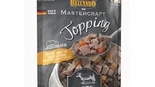BELCANDO Mastercraft Topping 6x100 g vita si morcov, plic hrana caine