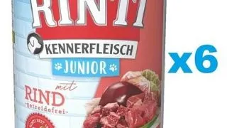 RINTI Kennerfleish Junior Beef 6x800 g cu vita, conserva hrana caine junior