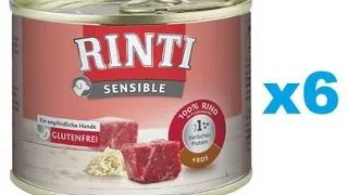 RINTI Sensible vita si orez 6x185 g caini cu alergii alimentare