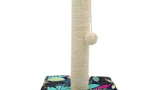 Sisal pentru pisici Croci, 30 x 30 x 42 cm, model cu frunze