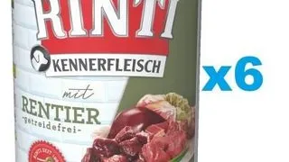 RINTI Kennerfleisch Reindeer renifer 6x800 g hrana cu ren, caine