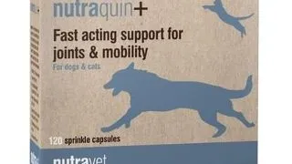 NUTRAVET Nutraquin+ 120 capsule caini si pisici, suport actiune rapida articulatii si mobilitate