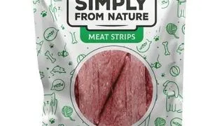 SIMPLY FROM NATURE Meat Strips Recompense pentru caini, benzi cu rata 80 g