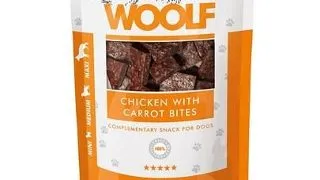 WOOLF Chicken with Carrot Bites 100g gustare caini, din pui si morcov