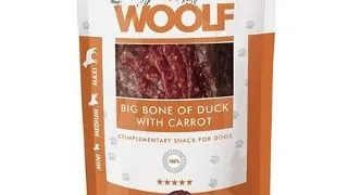 WOOLF Big Bone Of Duck With Carrot 100g baton rata si morcov, pentru caini