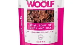 WOOLF Small Bone Of Duck And Rice 100g recompensa cu rata si orez, pentru caini