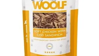 WOOLF Soft Chicken With Cod Sandwich 100g tartine moi cu pui si cod, pentru caini