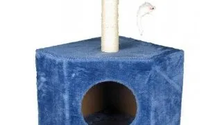 Ansamblu de joaca pentru pisici Tatrapet, 38 x 38 x 67 cm, albastru