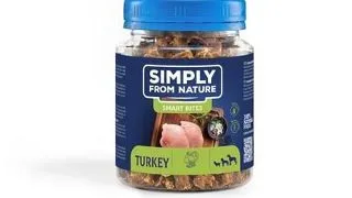 SIMPLY FROM NATURE Smart Bites Gustare dresaj caini, curcan 130 g