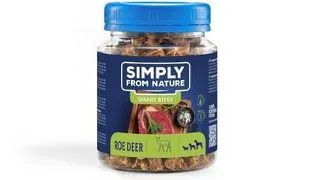 SIMPLY FROM NATURE Smart Bites Snack dresaj caini, din caprioara 130 g