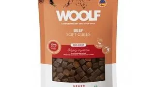 WOOLF Soft Cubes Beef Monoprotein 100g gustari moi din vita pentru caini
