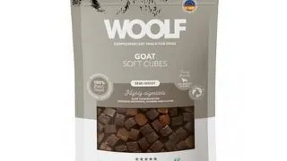 WOOLF Soft Cubes Goat Monoprotein 100g snackuri moi pentru caini, din capra