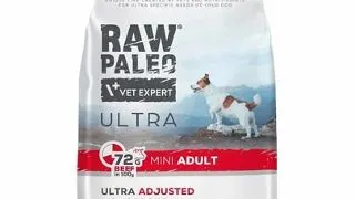 RAW PALEO Ultra Beef Mini Adult 750g pentru caini adulti rasa mica, cu vita