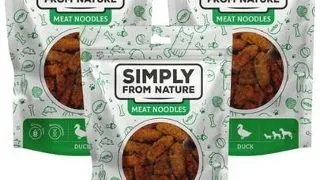 SIMPLY FROM NATURE Meat Noodles din rata pentru caini 3x80 g