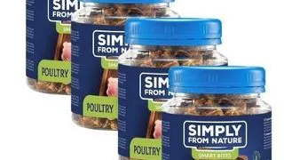 SIMPLY FROM NATURE Smart Bites set recompense caini 4x130 g cu pasare