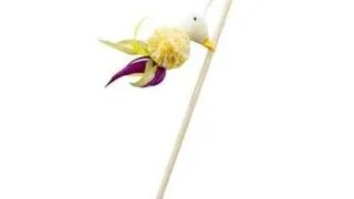 Jucarie pentru pisici Croci Wand Birds, undita cu pasare, 40 cm