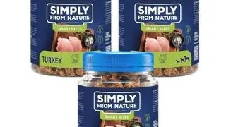 SIMPLY FROM NATURE Smart Bites Recompense pentru caini 3x130 g din curcan