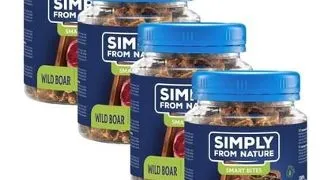 SIMPLY FROM NATURE Smart Bites Snack cu mistret pentru caini 4x130 g