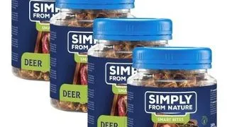 SIMPLY FROM NATURE Smart Bites Gustare din cerb pentru caine 4x130 g
