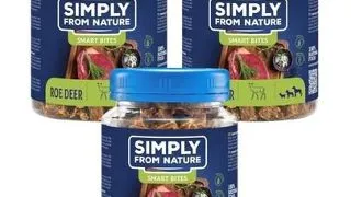 SIMPLY FROM NATURE Smart Bites Recompense pentru caine 3x130 g caprioara