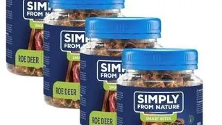 SIMPLY FROM NATURE Smart Bites Recompense dresaj caine 4x130 g caprioara