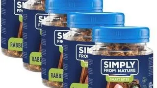 SIMPLY FROM NATURE Smart Bites 5x130 g recompensa naturala cu iepure, pentru caine