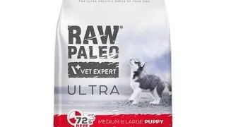 RAW PALEO Ultra Beef Medium&amp;Large Puppy 10kg Hrana uscata cateide talie medie si mare, cu vita