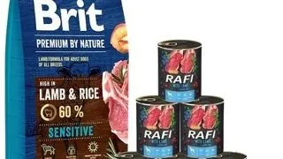 BRIT Premium By Nature Sensitive Lamb 15 kg + 6 conserve x 400 g cu miel