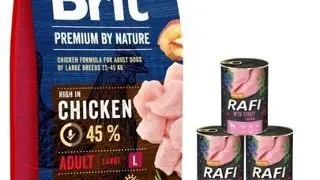 BRIT Premium By Nature Adult Large L 15 kg + pachet conserve 6x400 g curcan