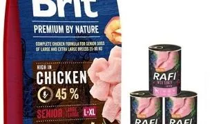 BRIT Premium By Nature Senior Large Extra Large L+XL 15 kg + set conserve 6x400 g curcan