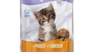 Hrana umeda pentru pisici Plaisir Kitten, Pui, 22 x 100g
