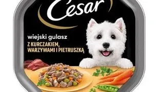 CESAR tacka 150 g hrana umeda pentru caini adulti in sos de pui, legume si patrunjel