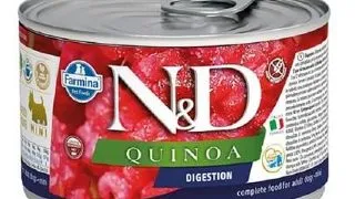 FARMINA N&amp;D Quinoa Digestion Dog 140 g mancare pentru cainii cu tulburari digestive, cu miel