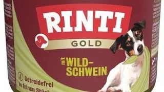 RINTI Gold Wild boar Mini cu mistret conserva hrana caini rasa mica 185 g
