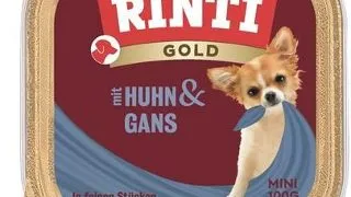 RINTI Gold Chicken&amp;Goose Mini pui si gasca conserva hrana umeda pentru caine 100 g