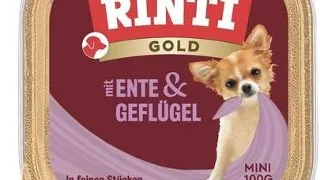 RINTI Gold Duck&amp;Poultry Mini rata si pasare conserva hrana pentru caini 100 g