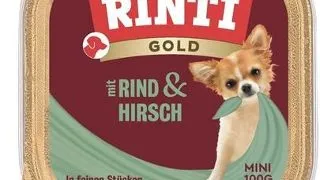 RINTI Gold Venison&amp;Beef Mini vanat si vita conserva pentru caine 100 g