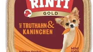 RINTI Gold Turkey&amp;Rabbit Mini curcan si iepure pentru caini 100 g
